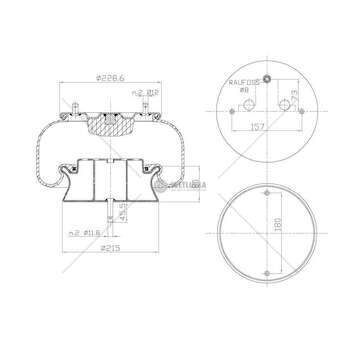 Bellow, air suspension MOLLA P.N. D278/MB SCANIA P,R,T series X GART