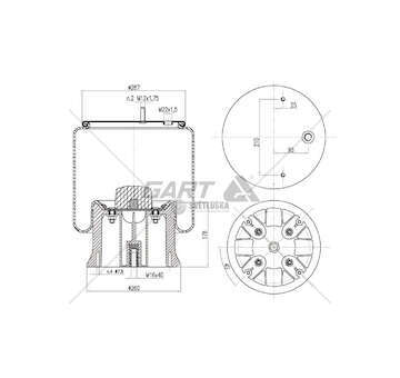 Bellow, air suspension MOLLA P.N. D287/A SAF 2923 VK - 2924 V S GART