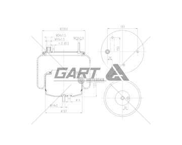 Bellow, air suspension MOLLA P/N VOLVO GART