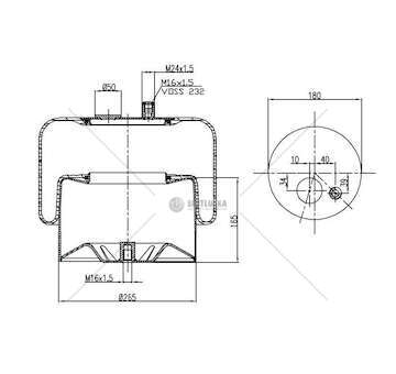 Bellow, air suspension MOLLA PN. C282/C MERCEDES ACTR 2 GART