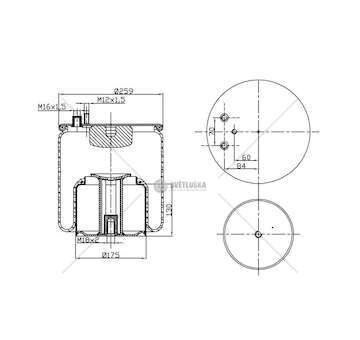 Bellow, air suspension MOLLA PN. C289/M MAN TGA COMPLETA POST GART