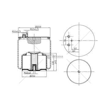 Bellow, air suspension MOLLA PN. C289/M MAN TGA COMPLETA POST GART