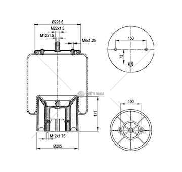Bellow, air suspension MOLLA PN. C294/HS WEWELER SCHM EWTYP GART