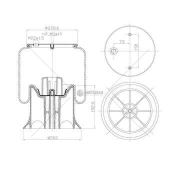 Bellow, air suspension MOLLA PN. C294 WEWELER SCHMITZ LER GART