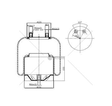 Bellow, air suspension MOLLA PN. C304 MERCEDES ACTROS COMPLETA GART