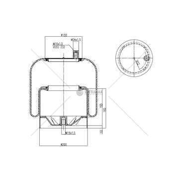 Bellow, air suspension MOLLA PN. C304 MERCEDES ACTROS IGION GART