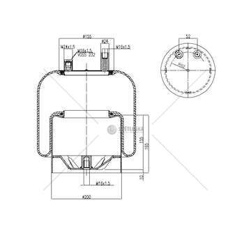 Bellow, air suspension MOLLA PN. C304 MERCEDES ACTROS IGION GART