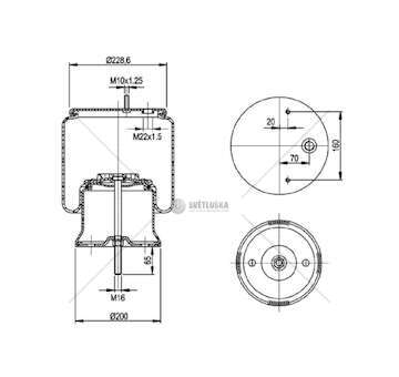 Bellow, air suspension MOLLA PN. D276/CR BPW OMAR GART