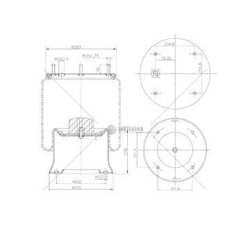 Bellow, air suspension MOLLA PN. D277 4 FORI SAF PIAC GART