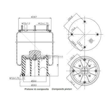 Bellow, air suspension MOLLA PN. D277 4 FORI SAF PIACENZA COMP GART