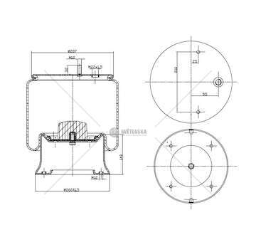 Bellow, air suspension MOLLA PN. D277/B SAF COMPLETA GART