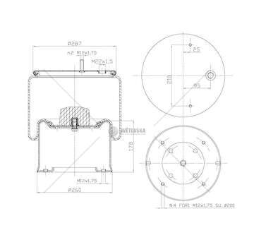Bellow, air suspension MOLLA PN. D277/B SAF COMPLETA GART