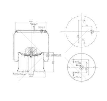 Bellow, air suspension MOLLA PN. D277/D SCHMITZ WEWEL GART