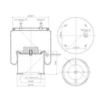 Bellow, air suspension MOLLA PN. D277/DA BATTAGLINO BPW ITALIA GART