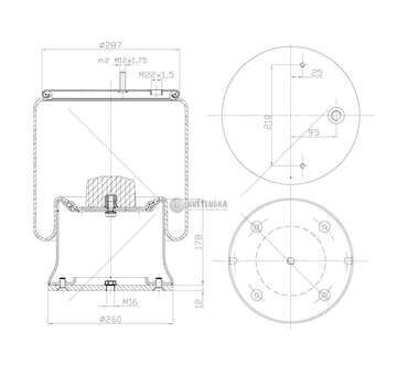 Bellow, air suspension MOLLA PN. D277 SAF ASSALI GART