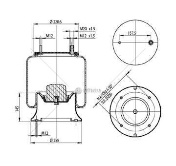 Bellow, air suspension MOLLA PN. D278/G ROR COMPLETA GART