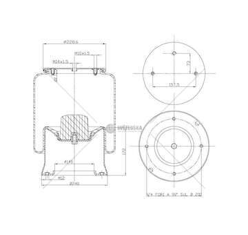 Bellow, air suspension MOLLA PN. D278/H SCANIA ANT GART