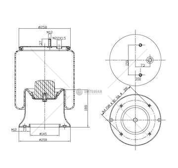 Bellow, air suspension MOLLA PN. D278/H1 SAF NEW TYPE I GART