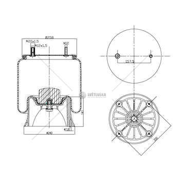 Bellow, air suspension MOLLA PN. D278/S SAF GART