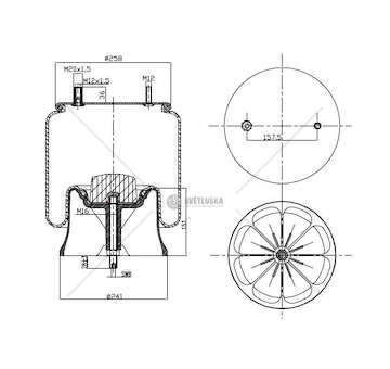 Bellow, air suspension MOLLA PN. D278/S SAF - MENCI GART