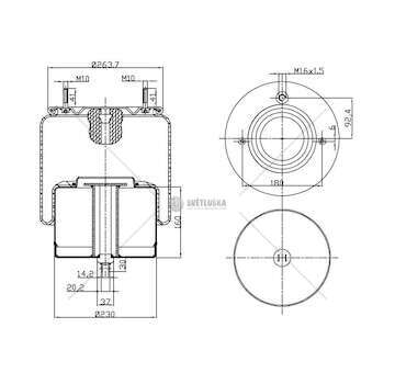 Bellow, air suspension MOLLA PN. D278/V VOLVO FH12 FM T COM GART