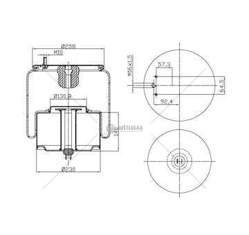 Bellow, air suspension MOLLA PN. D278/V1 VOLVO FH POST 1076076 GART