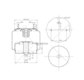 Bellow, air suspension MOLLA PN. D278/V2 VOLVO 20554762 GART