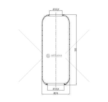 Bellow, air suspension MOLLA PN.D286/B IVECO EUROTECH GART