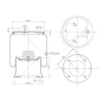 Bellow, air suspension MOLLA PN. D287/E RIMORCHI SCHMITZ GART