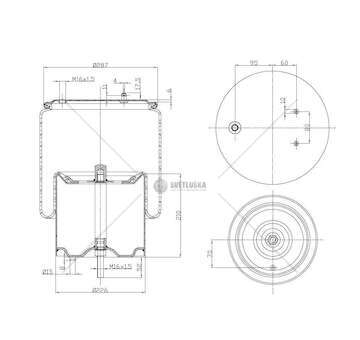 Bellow, air suspension MOLLA PN. D287/H SCANIA U.T.SE G,R,T GART