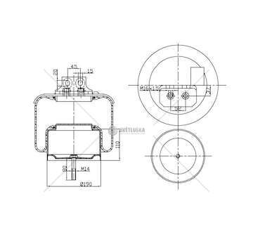 Bellow, air suspension MOLLA PN. D290/B IVECO STRALIS GART