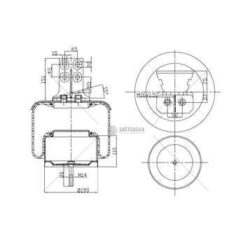 Bellow, air suspension MOLLA PN. D290/B STRALIS 44E T GART