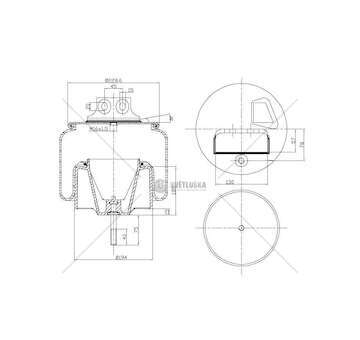 Bellow, air suspension MOLLA PN. D290/BR STRALIS COMP TRAT GART