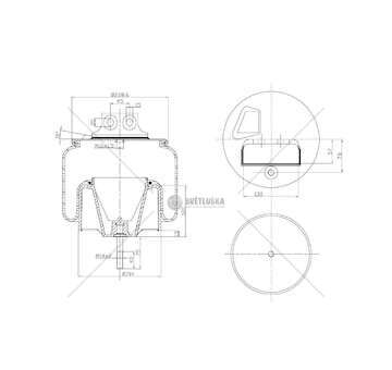 Bellow, air suspension MOLLA PN. D290/BR STRALIS COMP TRAT GART