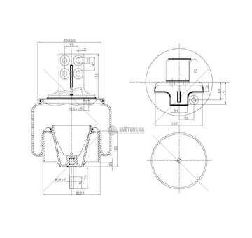 Bellow, air suspension MOLLA PN. D290/BR STRALIS COMP TRAT GART