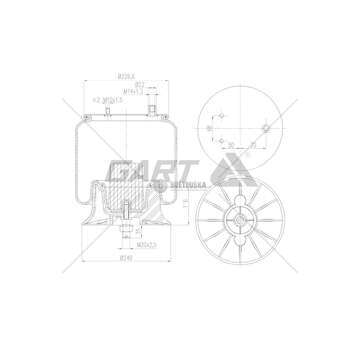 Bellow, air suspension MOLLA PN. D306/A EUROCARGO PIS ALLO GART