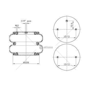 Bellow, air suspension MOLLA PN. T271/2 MINONZIO NOMEC GART