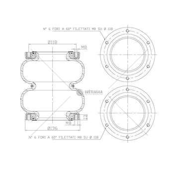 Bellow, air suspension MOLLA PN.T279/B-PER KIT SOSP.DAILY GART