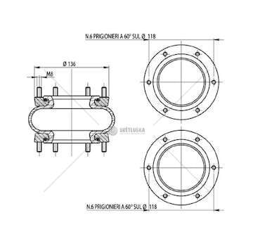 Bellow, air suspension MOLLA PN. T279/C APPLIC.VARIE GART