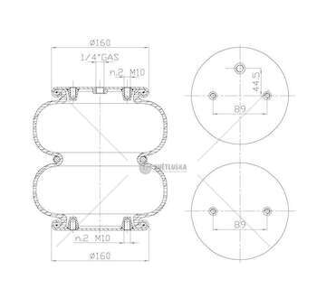 Bellow, air suspension MOLLA PN. T291/2A SCHMITZ WEWELER JOST GART