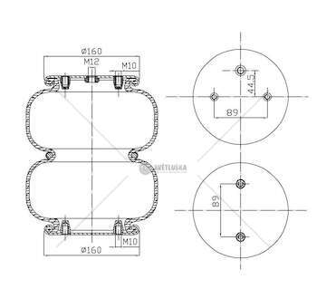 Bellow, air suspension MOLLA PN. T291/2B SAF GART