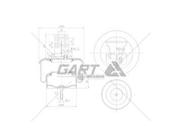 Bellow, air suspension STRALIS 190 Y/FP 4X2 GART