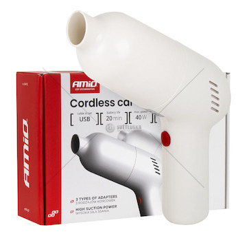 Bezdrátový vysavač do auta 40W 4,5kPa USB-C VC-07 HEPA AMiO-04415