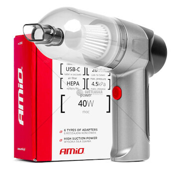 Bezdrátový vysavač do auta HEPA AMiO-03692