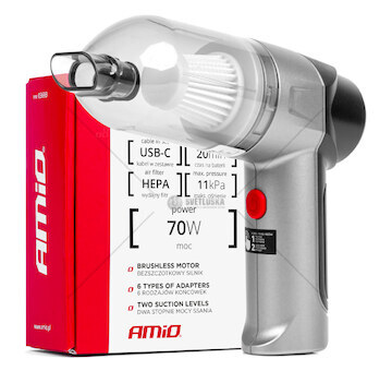 Bezdrátový vysavač do auta HEPA AMIO-03693