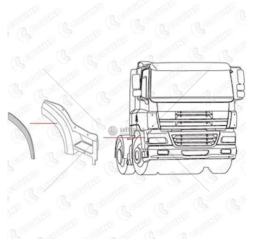 BLOTNIK KAB.DAF 85CF PRAWY WASKI COVIND COV/CF0/204