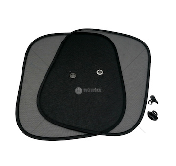 Boční protisluneční clony 2 ks černé 44x38cm