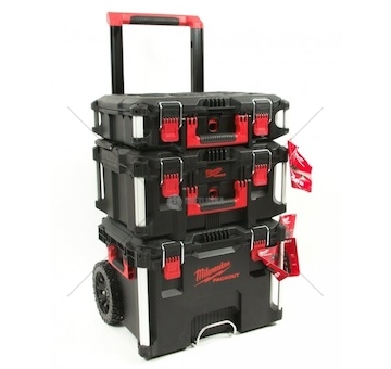 Box na nářadí PACKOUT™ 123 - sada 1x pojízdný box, 1x velký box, 1x organizér