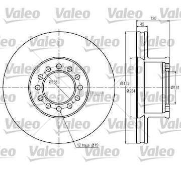 Brake Disc DF ANT. MAN FR/FRH SERIES Valeo