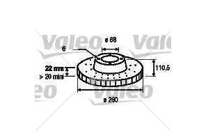 Brake Disc DISCO FRENO NEW DAILY Valeo